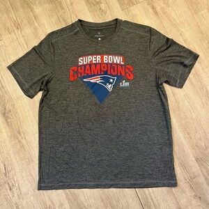NE Patriots Super Bowl Champions Gray T-Shirt Fanatics XL